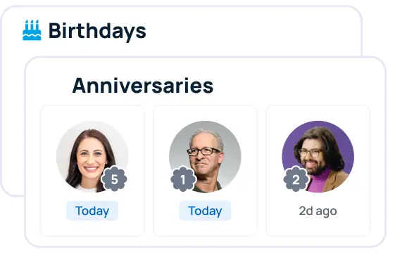 employee birthdays and anniversaries